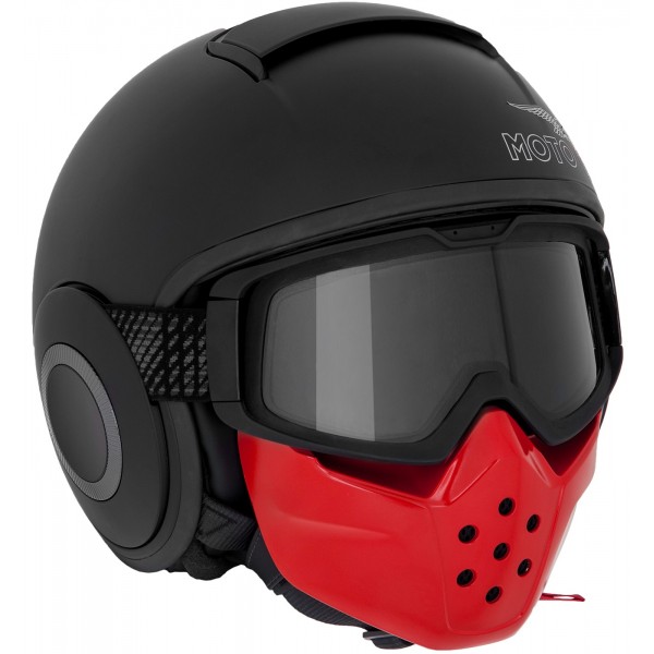 Moto Guzzi Κράνος Mask Μαύρο Ματ / Κόκκινο ΚΡΑΝΗ